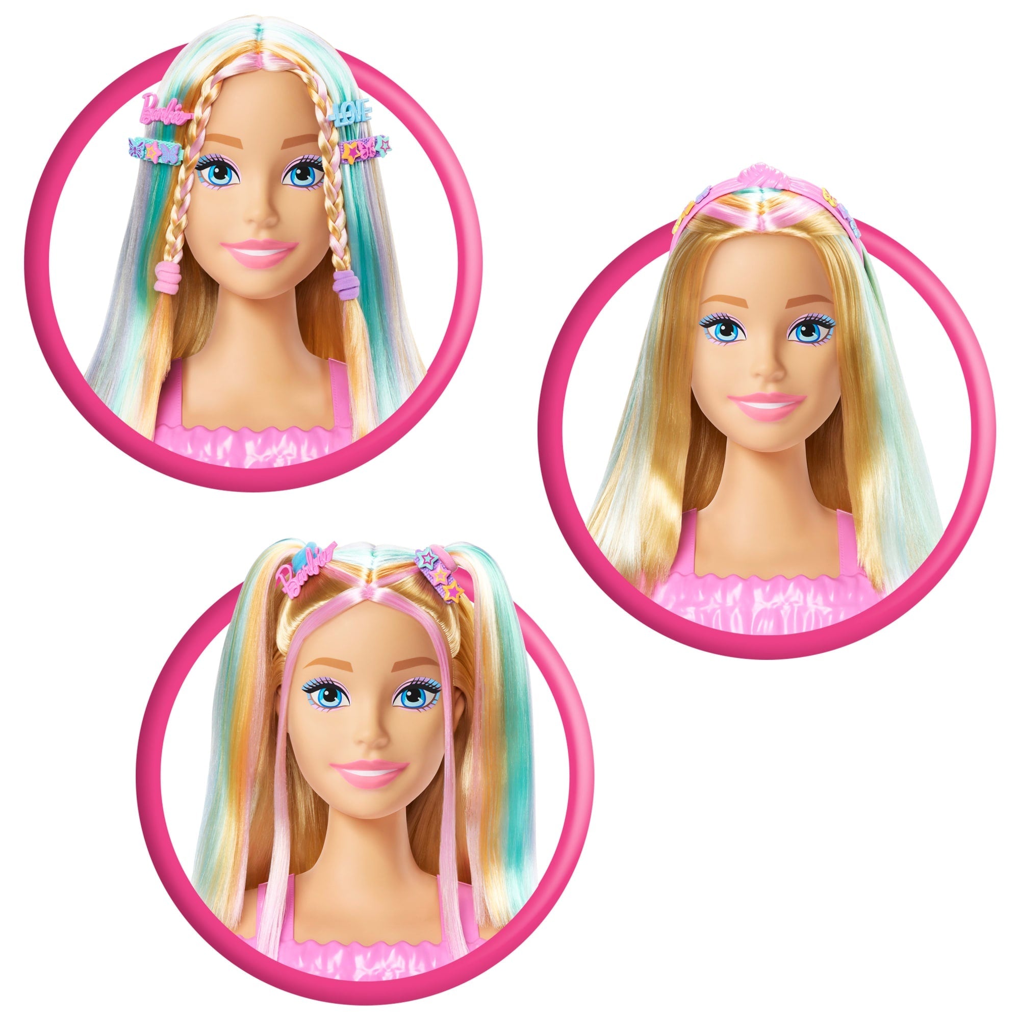 Bambola Barbie Testa Pettinabile, Con Capelli Biondi E 20 Accessori Per Creare Acconciature