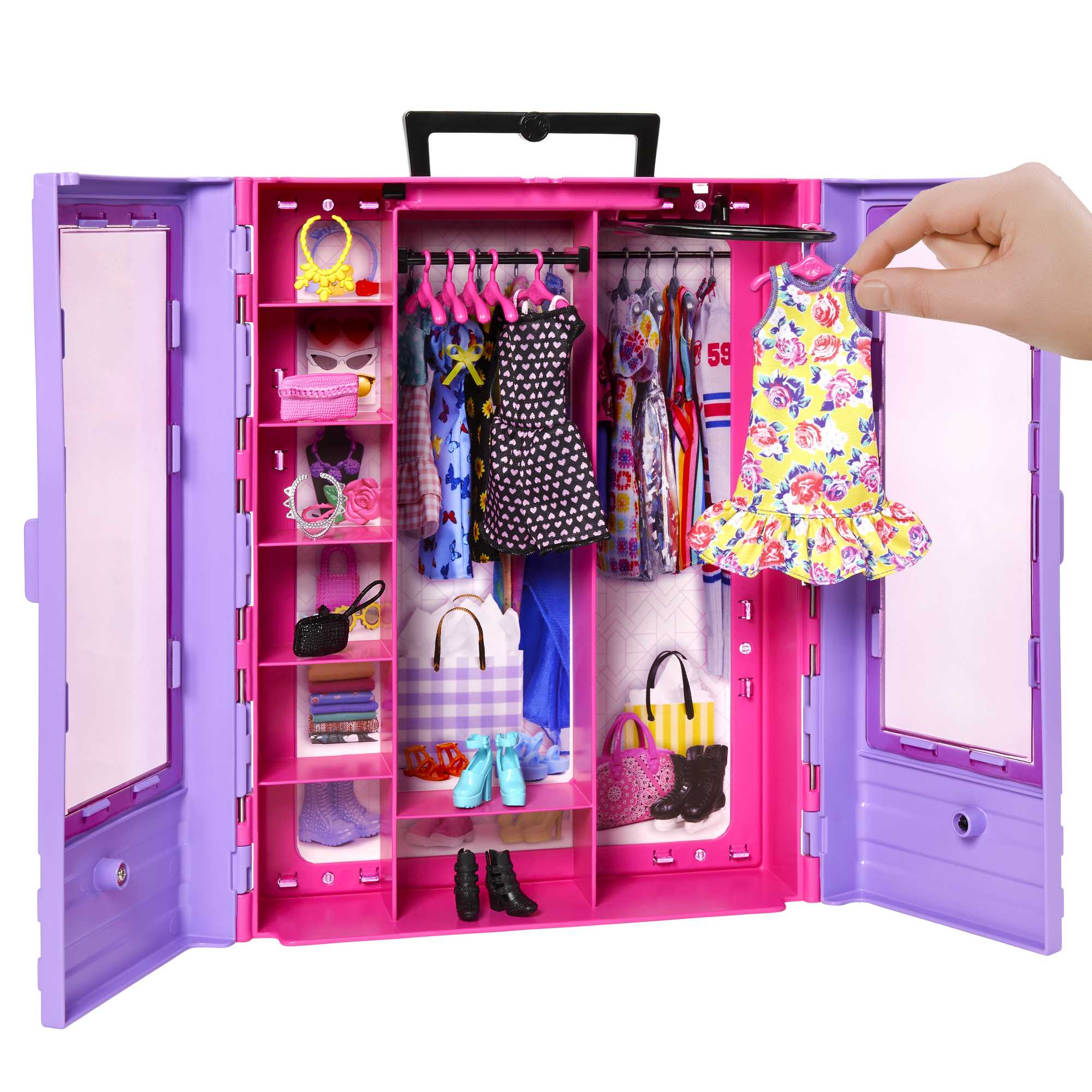 Armadio Moda Fashion Di Barbie Fashionistas Accessorio Con 6 Grucce, Dai 3 Anni in Su