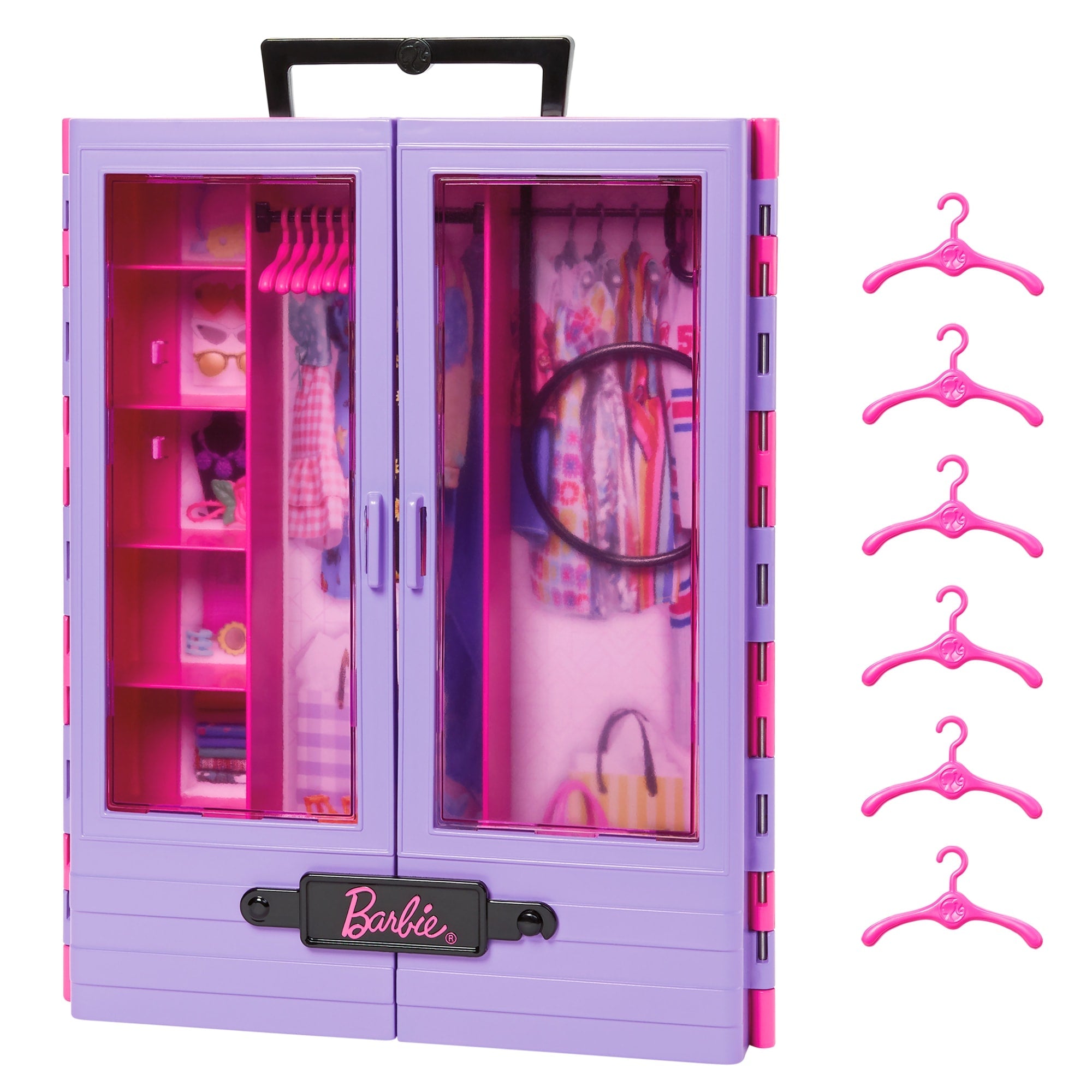 Armadio Moda Fashion Di Barbie Fashionistas Accessorio Con 6 Grucce, Dai 3 Anni in Su